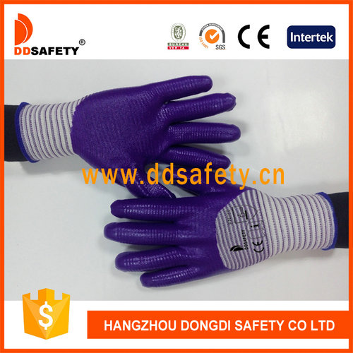 Purple and white nylon with purple nitrile Purple and white nylon with purple nitrile